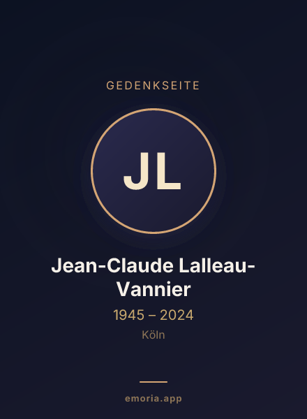 Gedenkportrait von Jean-Claude Lalleau-Vannier