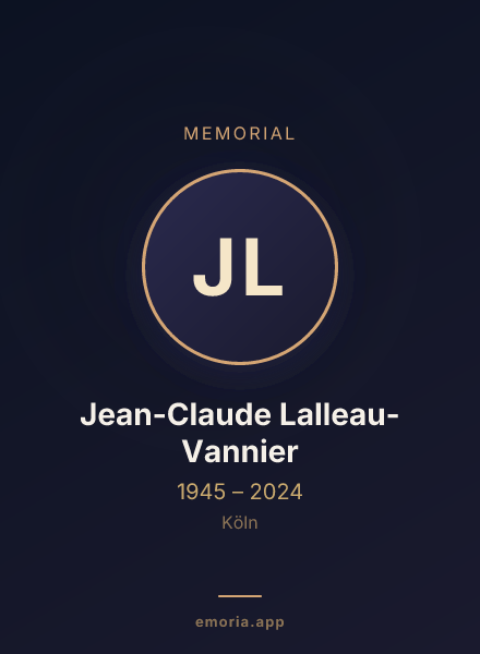 Memorial portrait of Jean-Claude Lalleau-Vannier