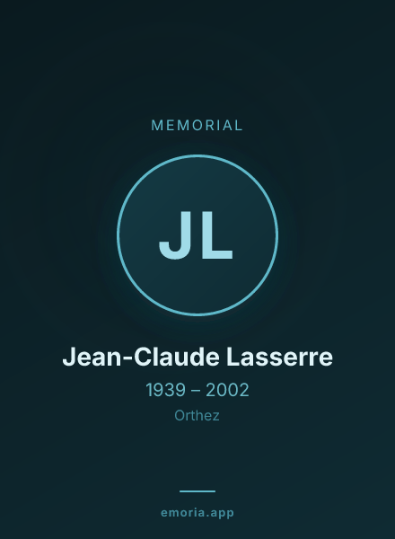 Memorial portrait of Jean-Claude Lasserre