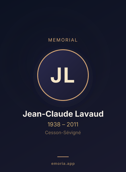 Memorial portrait of Jean-Claude Lavaud