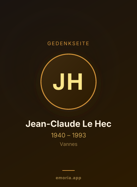 Gedenkportrait von Jean-Claude Le Hec