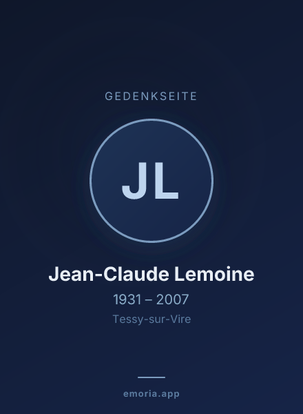 Gedenkportrait von Jean-Claude Lemoine