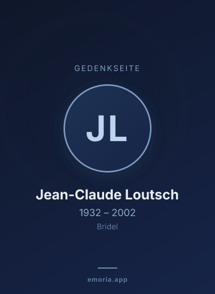 Gedenkportrait von Jean-Claude Loutsch