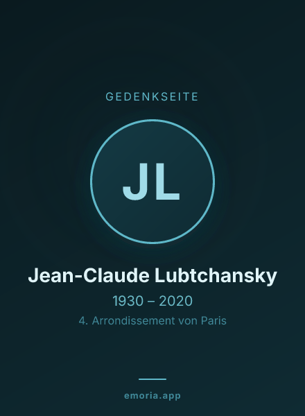 Gedenkportrait von Jean-Claude Lubtchansky