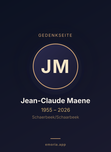 Gedenkportrait von Jean-Claude Maene