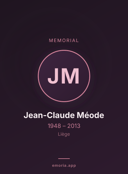 Memorial portrait of Jean-Claude Méode