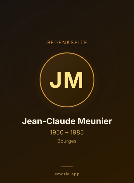 Gedenkportrait von Jean-Claude Meunier
