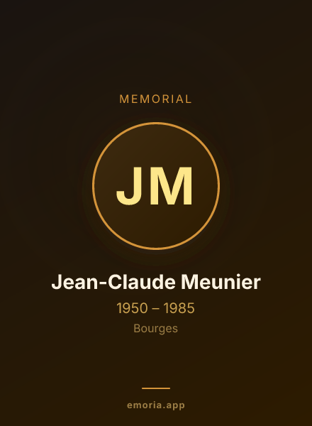 Memorial portrait of Jean-Claude Meunier