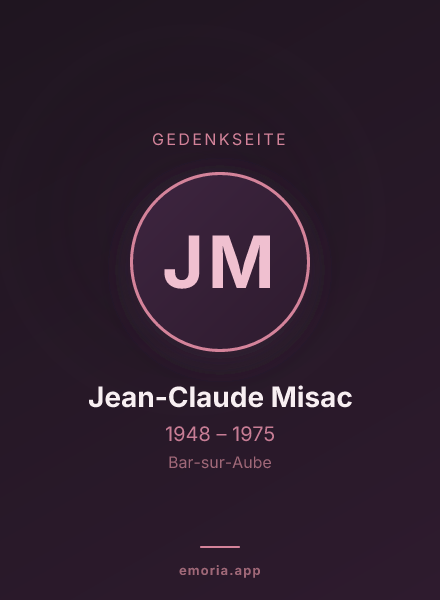 Gedenkportrait von Jean-Claude Misac