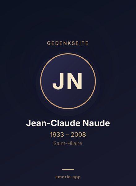 Gedenkportrait von Jean-Claude Naude