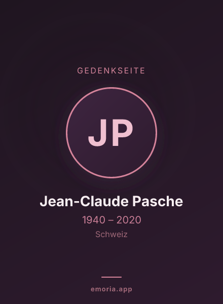 Gedenkportrait von Jean-Claude Pasche
