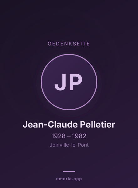 Gedenkportrait von Jean-Claude Pelletier