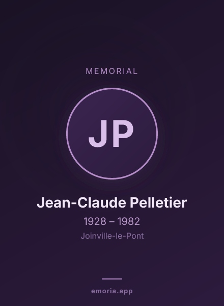Memorial portrait of Jean-Claude Pelletier