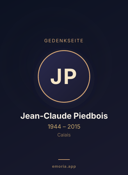 Gedenkportrait von Jean-Claude Piedbois