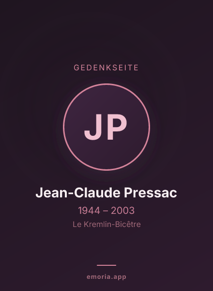 Gedenkportrait von Jean-Claude Pressac
