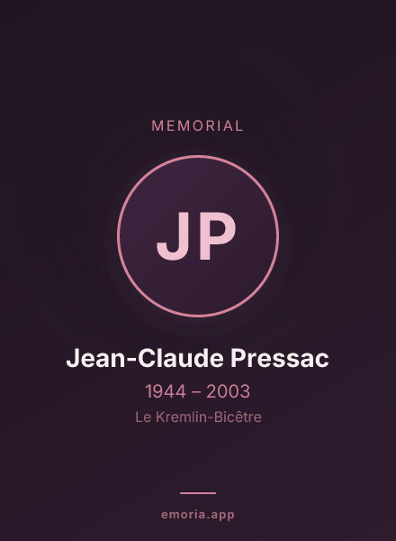 Memorial portrait of Jean-Claude Pressac