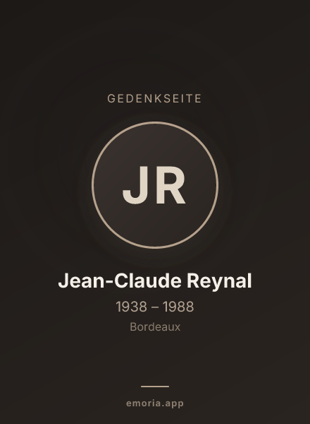 Gedenkportrait von Jean-Claude Reynal