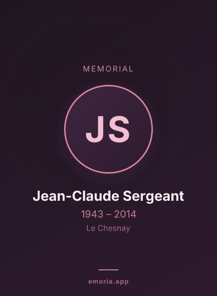 Memorial portrait of Jean-Claude Sergeant