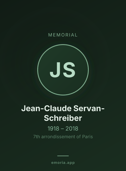 Memorial portrait of Jean-Claude Servan-Schreiber