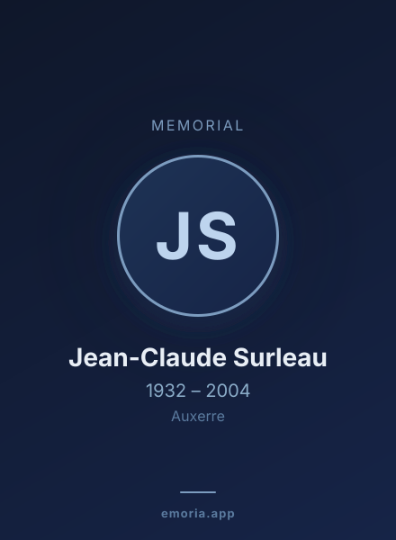 Memorial portrait of Jean-Claude Surleau