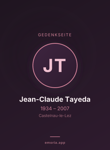 Gedenkportrait von Jean-Claude Tayeda