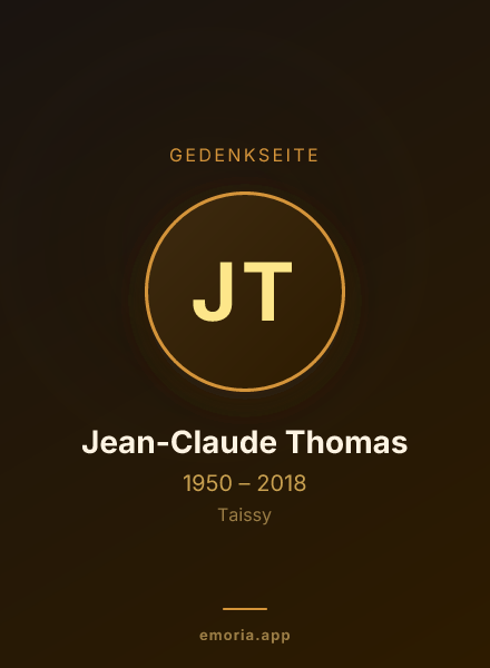 Gedenkportrait von Jean-Claude Thomas