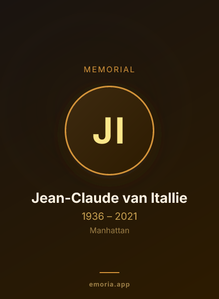 Memorial portrait of Jean-Claude van Itallie