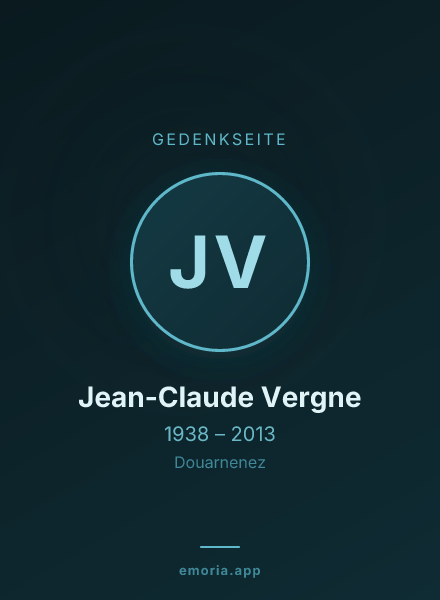 Gedenkportrait von Jean-Claude Vergne