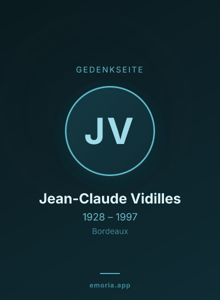 Gedenkportrait von Jean-Claude Vidilles
