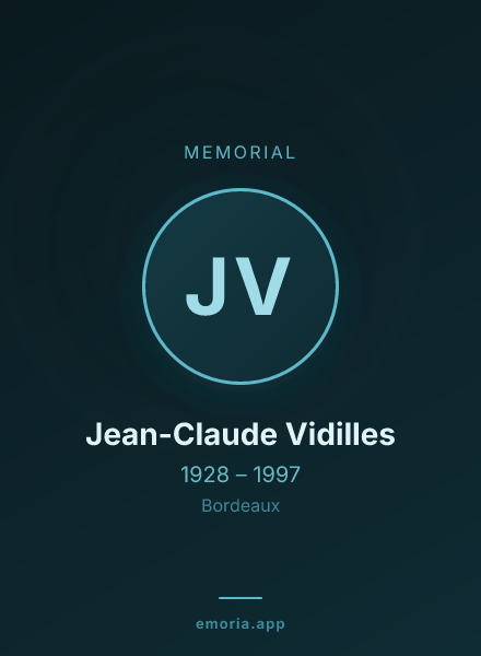 Memorial portrait of Jean-Claude Vidilles