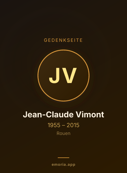 Gedenkportrait von Jean-Claude Vimont