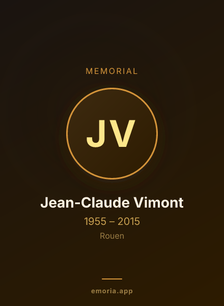 Memorial portrait of Jean-Claude Vimont