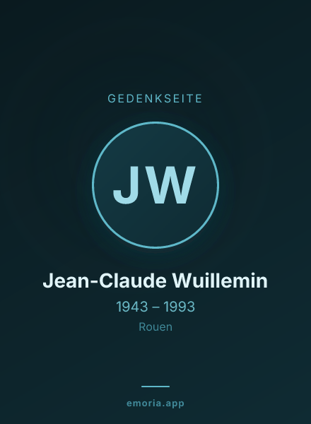 Gedenkportrait von Jean-Claude Wuillemin
