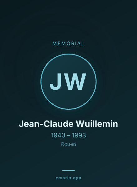 Memorial portrait of Jean-Claude Wuillemin
