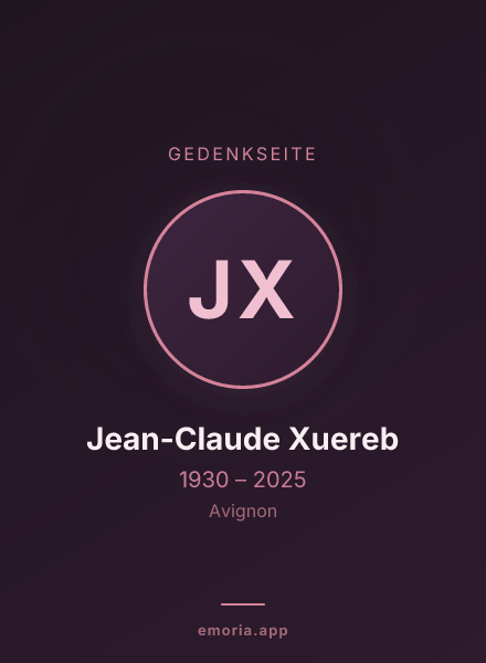 Gedenkportrait von Jean-Claude Xuereb