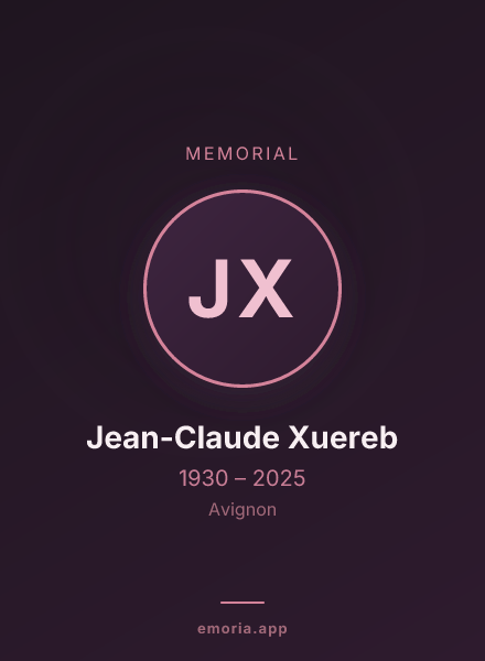 Memorial portrait of Jean-Claude Xuereb