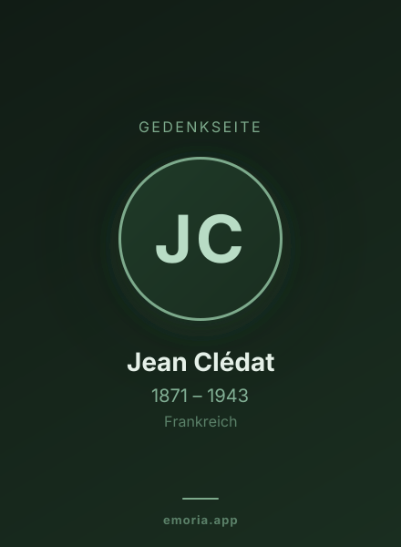 Gedenkportrait von Jean Clédat