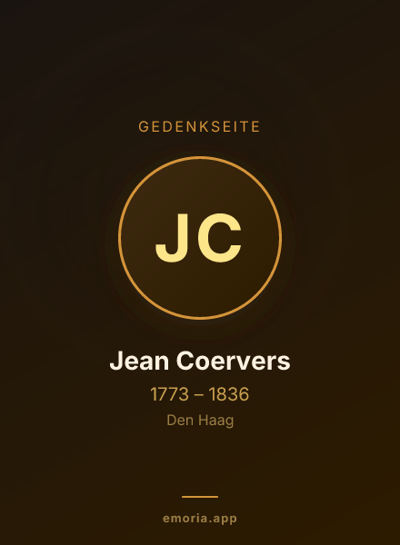 Gedenkportrait von Jean Coervers