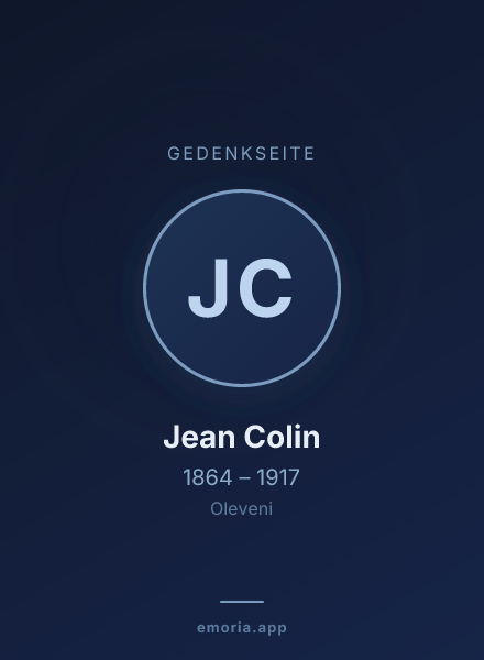 Gedenkportrait von Jean Colin