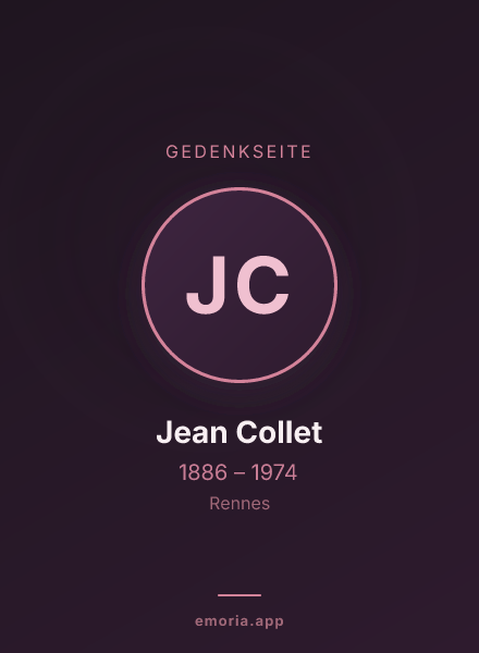 Gedenkportrait von Jean Collet