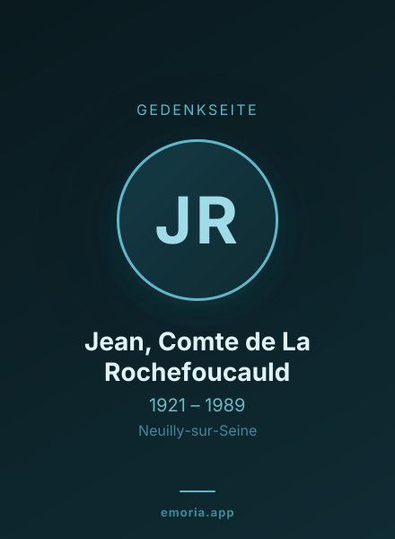 Gedenkportrait von Jean, Comte de La Rochefoucauld