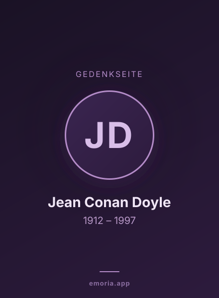 Gedenkportrait von Jean Conan Doyle