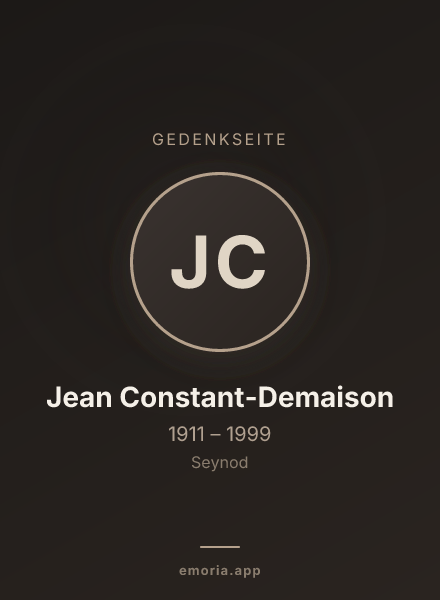Gedenkportrait von Jean Constant-Demaison
