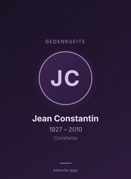 Gedenkportrait von Jean Constantin
