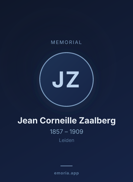 Memorial portrait of Jean Corneille Zaalberg