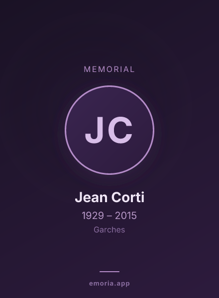 Memorial portrait of Jean Corti