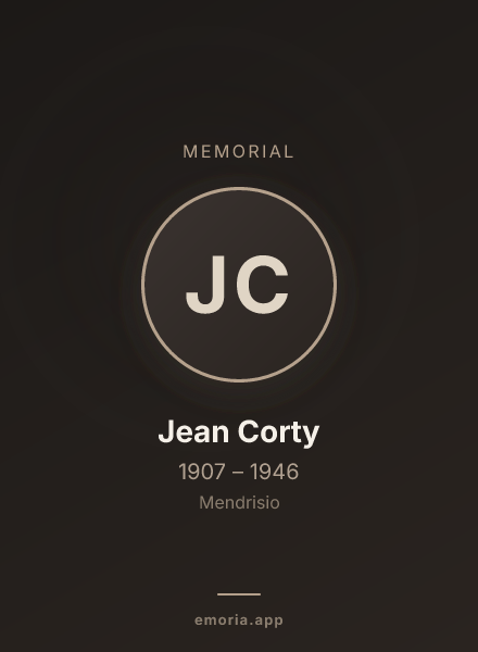 Memorial portrait of Jean Corty