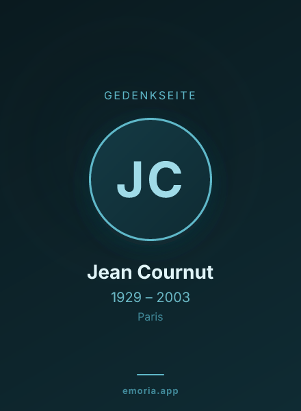 Gedenkportrait von Jean Cournut