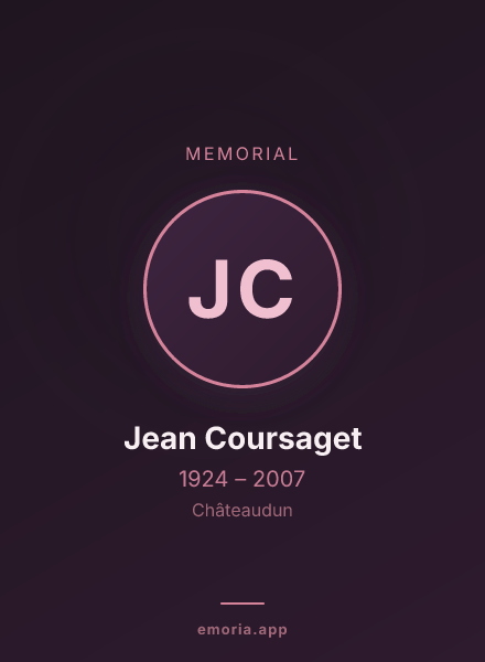 Memorial portrait of Jean Coursaget