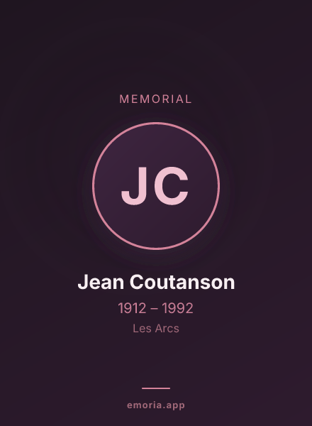 Memorial portrait of Jean Coutanson